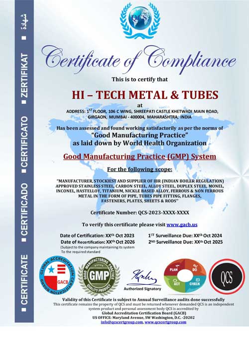 Good Manufacturing Practice (GMP) System